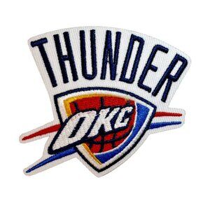 Oklahoma City OKC Thunder NBA Team Logo Embroidered 3in Iron / Sew-On Patch